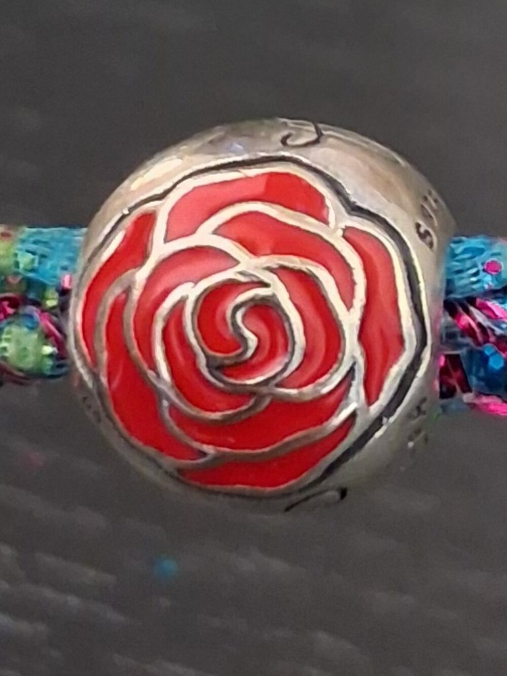 Authentic PANDORA DISNEY Belle's Enchanted Rose Charm